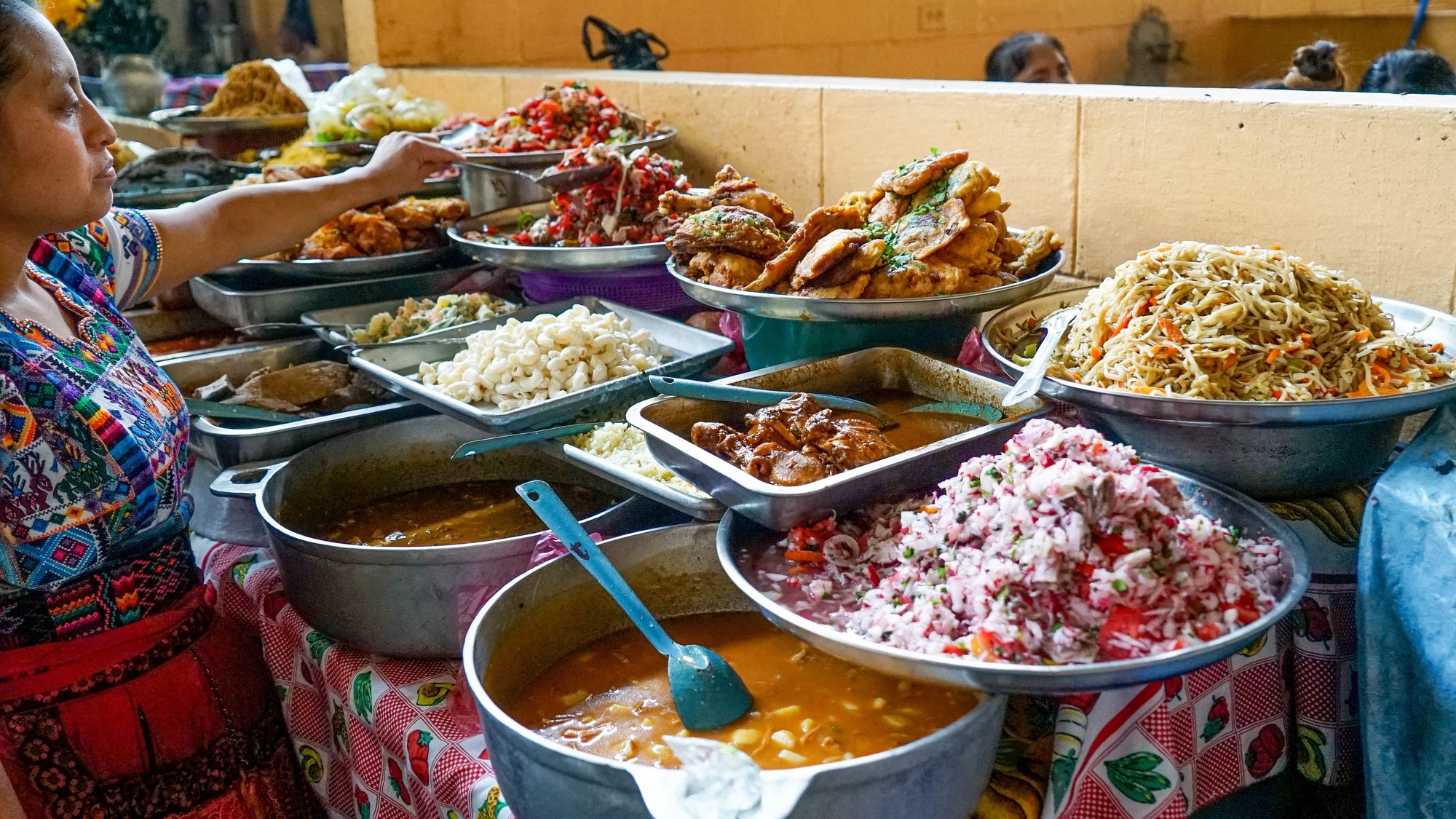 Traditional Guatemalan food market